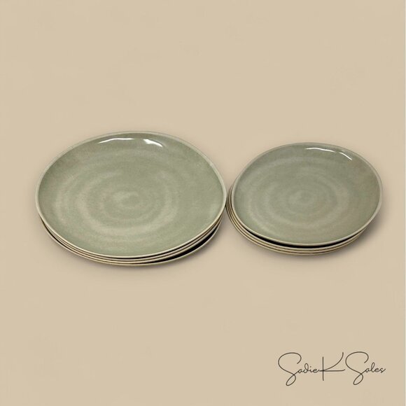 11" Tonal Melamine Dinner Plate Set 4pk - Hearth & Hand Magnolia - Cream/Natural - Picture 6 of 7